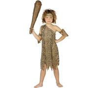 FIESTAS GUIRCA Déguisement Costume Enfant Garçon Homme des Cavernes Age de Pierre 5-6 Ans