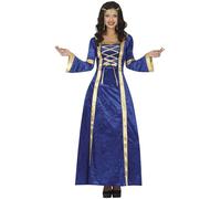 FIESTAS GUIRCA Déguisement Dame Médiévale pour Femme - Robe Médiévale Or et Bleu - Costume pour Femme Taille L 42-44