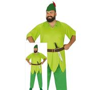 FIESTAS GUIRCA Déguisement d'Archer Vert pour Homme - Costume de Garçon de Conte de Fées Volant pour Homme Taille XXL