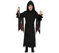 FIESTAS GUIRCA Déguisement d'assassin de couteau - Tunique noire à capuche pour Halloween pour enfant