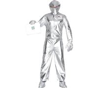 FIESTAS GUIRCA Déguisement d'astronaute Costume spatial complet pour homme avec casque d'astronaute Taille M 48-50