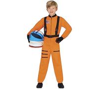 FIESTAS GUIRCA Déguisement d'astronaute orange pour garçon ou fille - Costume spatial d'astronautepour enfants garçons et filles 7-9 ans