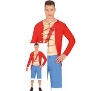 FIESTAS GUIRCA Déguisement d'aventurier de la mer pour homme - Déguisement de pirate Manga Anime pour homme Taille L