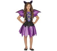 FIESTAS GUIRCA Déguisement de chauve-souris Lilas avec bandeau, robe et ailes de chauve-souris pour Halloween 10-12 ans