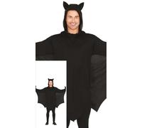 FIESTAS GUIRCA Déguisement de chauve-souris ailée pour homme - Costume de chauve-souris noire avec oreilles de chauve-souris, capuche et ailes - Costumes d'Halloween pour homme Taille adulte L