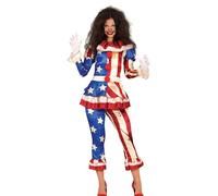 FIESTAS GUIRCA Déguisement de clown américain maléfique pour femme - Costumes de clown d'horreur américain pour adultes - Costumes d'Halloween pour femme Taille XL