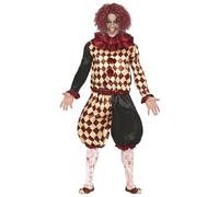 FIESTAS GUIRCA Déguisement de clown d'horreur - Tenue d'arlequin pour homme adulte Taille L 52-54
