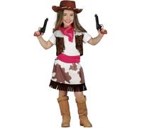 FIESTAS GUIRCA Déguisement de Cow-Girl pour Enfant Fille 7-9 Ans