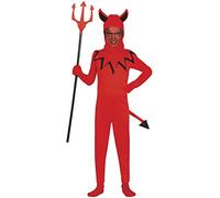FIESTAS GUIRCA Déguisement Diable de Feu - Démon Rouge - Déguisement Halloween Enfant 10-12 Ans