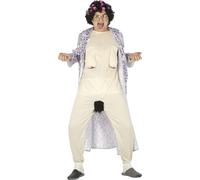 FIESTAS GUIRCA | Déguisement de Grand-mère - Peignoir et Combinaison - Costumes pour Enterrement de Vie de Garçon, Fêtes Déguisées et Carnaval - Idéal pour Adultes