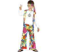 FIESTAS GUIRCA Déguisement de Hippie pour Enfant 3-4 Ans