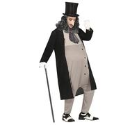 FIESTAS GUIRCA Déguisement de méchant avec parapluie pour homme - Déguisement de chef de la mafia de BD - Déguisement d'Halloween pour homme Taille M