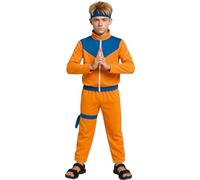 Déguisement Anime Ninja Orange Et Bleu Pour Ado Multicolore