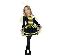 FIESTAS GUIRCA Déguisement de petite Abeille pour Enfant Fille 5-6 ans, Noir/Jaune