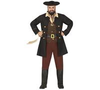 Fiestas Guirca – Déguisement de pirate – Noir – pour homme