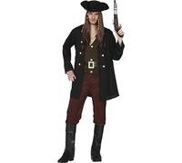FIESTAS GUIRCA Déguisement de pirate noir pour homme