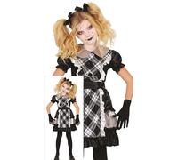 FIESTAS GUIRCA Déguisement de poupée en porcelaine pour filles - Costume de poupée d'horreur effrayante - Costumes d'Halloween pour filles de 5 à 6 ans