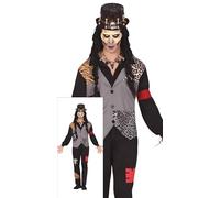 FIESTAS GUIRCA Déguisement de prêtre vaudou pour hommes - Costume de chaman sorcier - Costumes d'Halloween pour hommes adultes taille adulte L