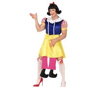FIESTAS GUIRCA Déguisement de Princesse des Neiges Coquine pour Homme - Costume de Princesse et du Nain pour Homme - Déguisement pour enterrement de vie de jeune fille - Taille M