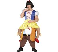 FIESTAS GUIRCA Déguisement de Princesse des Neiges Coquine pour Homme - Costume de Princesse et Nain pour Homme - Déguisement pour enterrement de vie de garçon - Taille L