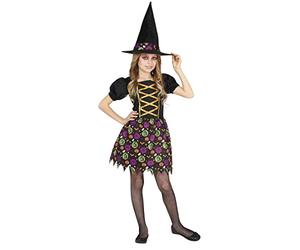 FIESTAS GUIRCA Déguisement De Sorcière Moderne - Robe Et Chapeau De Sorcière Pour Filles 10-12 Ans