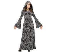 FIESTAS GUIRCA Déguisement de sorcière mystique Chaperon noir - Déguisement de sorcière Halloween pour femme Taille 42-44 L