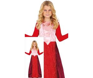 FIESTAS GUIRCA Déguisement de Sorcière Soeur Rouge pour Filles - Robe de Sorcière Rouge - Costumes d'Halloween pour Filles Âge 10-12 Ans