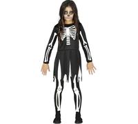 FIESTAS GUIRCA - DÉGUISEMENT DE Squelette Fille - Se Déguiser, Cosplay pour Halloween - Thème(s) : Squelette - Taille 10/12 Ans