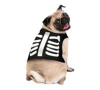 FIESTAS GUIRCA | Déguisement de Squelette pour Animaux (S/Chien) - Tunique pour Chiens - Costumes d'halloween et de Carnaval pour Animaux - Idéal pour Fêtes Déguisées de Squelettes - Noir et Blanc