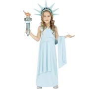 Fiestas Guirca Déguisement Statue de la Liberté pour fille 7 ans Noir