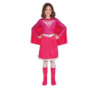 FIESTAS GUIRCA Déguisement de super héroïne rose pour fille avec cape, robe et couvre-bottes pour filles de 10 à 12 ans