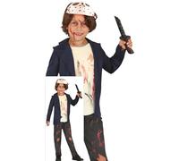 FIESTAS GUIRCA Déguisement de Tueur de Machette pour Garçons - Comprenant Masque, Veste, Chemise et Pantalon - Costumes d'Halloween pour Garçons Âge 10-12 Ans