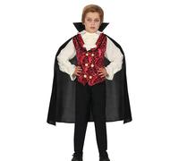 FIESTAS GUIRCA Déguisement de vampire classe pour enfant avec cape de vampire, chemise, gilet et pantalon pour enfants de 7 à 9 ans