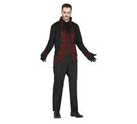FIESTAS GUIRCA Déguisement de Vampire Gothique - Ensemble Rouge et Noir pour Homme Adulte Taille M 48-50