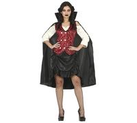 FIESTAS GUIRCA Déguisement de vampiresse classique avec cape pour femme Taille L 42-44