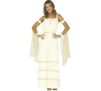 FIESTAS GUIRCA Déguisement Déesse Grecque Femme - Costume Toge Blanche Romaine - Costume Grec pour Femme Taille S 36-38