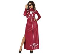 FIESTAS GUIRCA Déguisement d'héroïne araignée rouge - Robe longue élégante de super-héros - Déguisement d'Halloween pour femme Taille 38-40 m