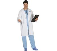 FIESTAS GUIRCA Déguisement Docteur Charmant Homme - Costume Homme incl. Blouse blanche Haut et Pantalon Taille M 48-50