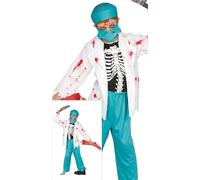FIESTAS GUIRCA Déguisement Docteur Zombie pour enfant Taille 5-6 ans