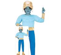 FIESTAS GUIRCA Déguisement Génie de Conte de Fées pour Garçons ou Filles - Costume Génie Bleu pour Enfants - Unisexe Âge 5-6 ans