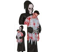 FIESTAS GUIRCA Déguisement gonflable Carry Me To The Grave pour homme - Faucheuse portant un costume mort - Costumes d'Halloween pour homme Taille adulte L