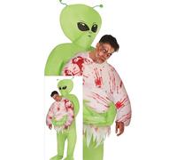 FIESTAS GUIRCA Déguisement gonflable pour homme enlevé par un extraterrestre - Costume d'extraterrestre portant une personne - Costumes d'Halloween pour homme Taille adulte L