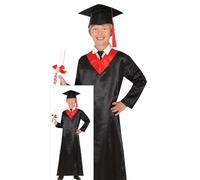 FIESTAS GUIRCA Déguisement gradué rouge et noir pour enfant, taille 10-12 ans