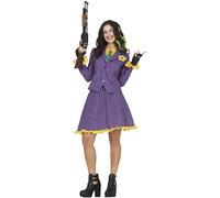 FIESTAS GUIRCA Déguisement Harlequin Killer pour Femme - Costume de Bande Dessinée Fantaisie avec Jupe Violette - Costumes d'Halloween pour Femme Taille S