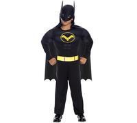 FIESTAS GUIRCA Déguisement Héros Noir Costume Enfant Garçon Taille Taille 5-6 Ans