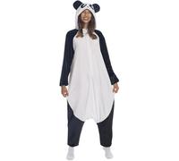 Fiestas Guirca Déguisement pyjama Ours Panda ALPEXE blanc et noir 100% polyester intérieur 42-44