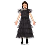 Fiestas Guirca Déguisement Fille Reine de Nuit – Robe noire élégante gothique – 14-16 ans