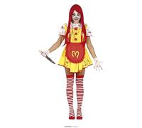 FIESTAS GUIRCA Déguisement Miss Mckiller Femme - Costume Clown Tueur Jaune - Costumes Halloween pour Femme Taille XL