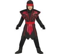 Fiestas Guirca - Déguisement Ninja de l'Ombre - Rouge et noir - 10-12 ans