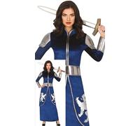 FIESTAS GUIRCA Déguisement Nuit Royale Femme - Costume Guerrier Bleu - Déguisement Croisé pour Femme Taille L